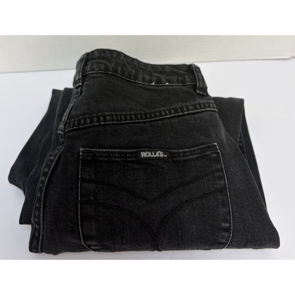 ROLLA'S Elle Jean Super High Rise Relaxed Comfort Jet Black Size 27 No Distress